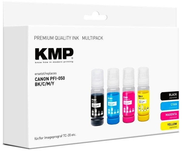 KMP Patrone Canon PFI050 MultiPack B/C/M/Y