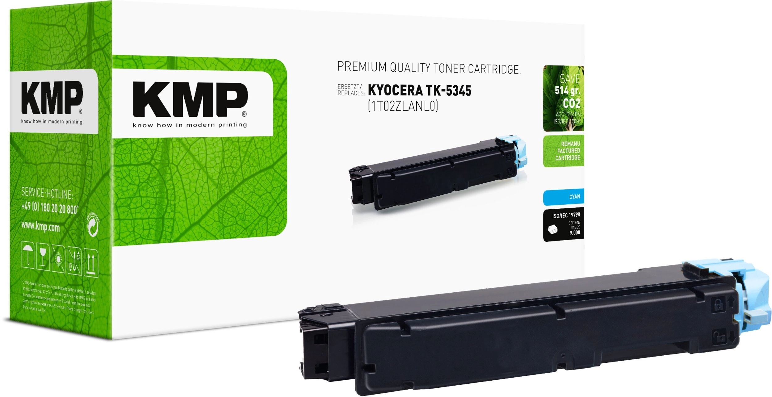 KMP Toner Kyocera TK-5345C (1T02ZLCNL0) cyan