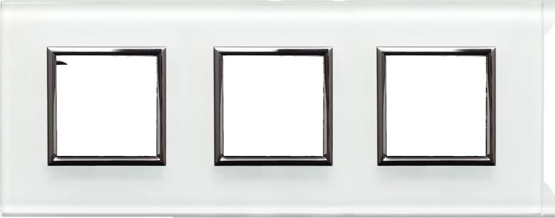 KOS DANTE Triple frame  white glass