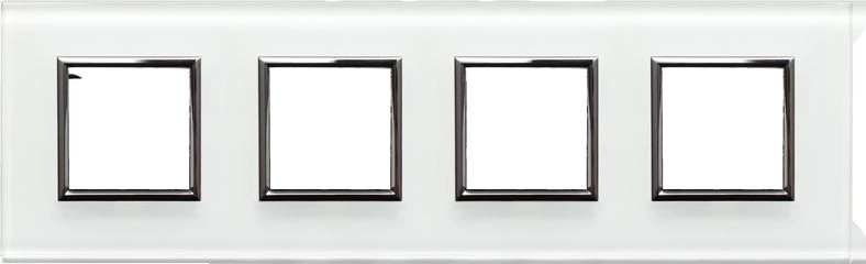 KOS DANTE Quadruple frame  white glass