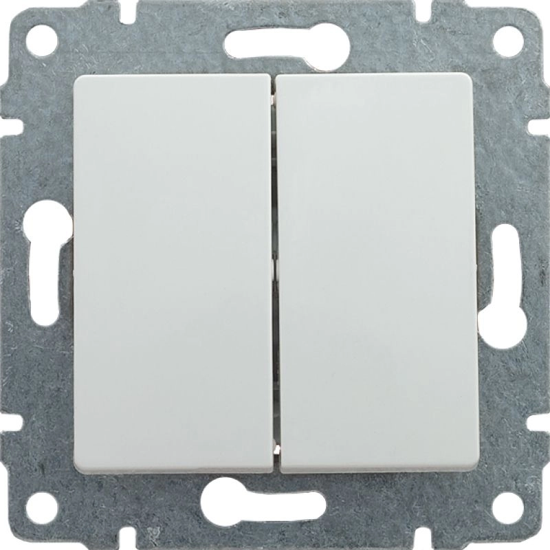 KOS Vena double connector  candlestick  white