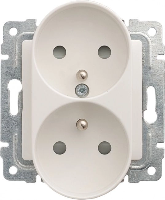 KOS Vena double socket  grounding  shutter