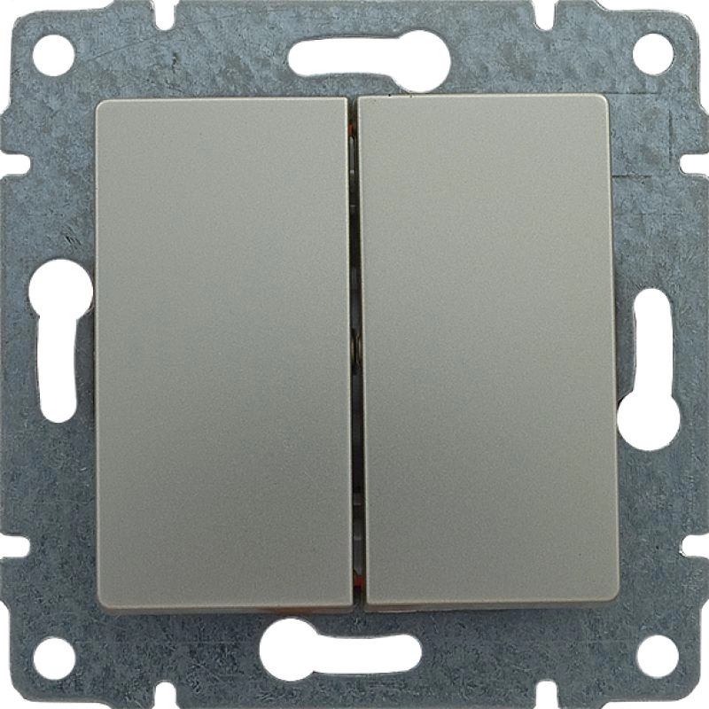 KOS Vena double connector  satin candlestick