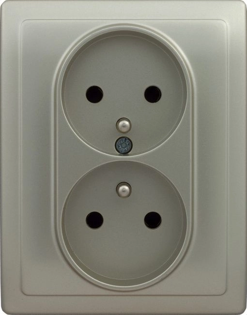 KOS Vena double socket  grounding  16A