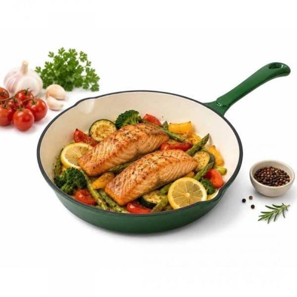 KRISBERG Frying Pan Enameled Cast Iron