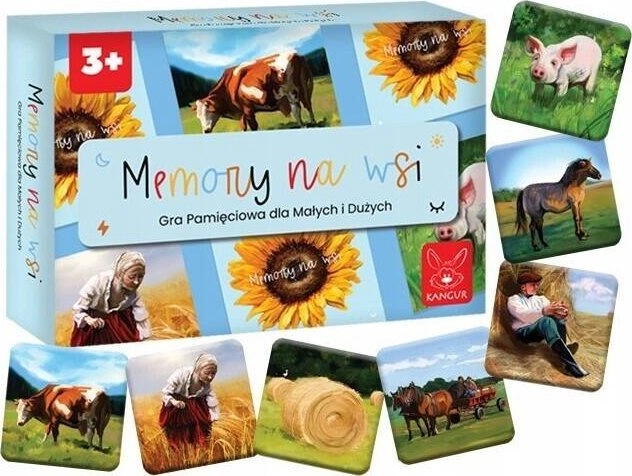 Kangaroo Memory Game in the Countryside