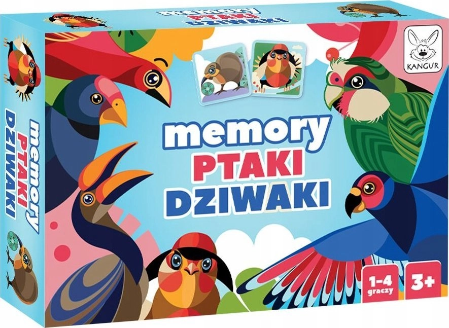 Kangaroo Memory. Weird Birds game by
