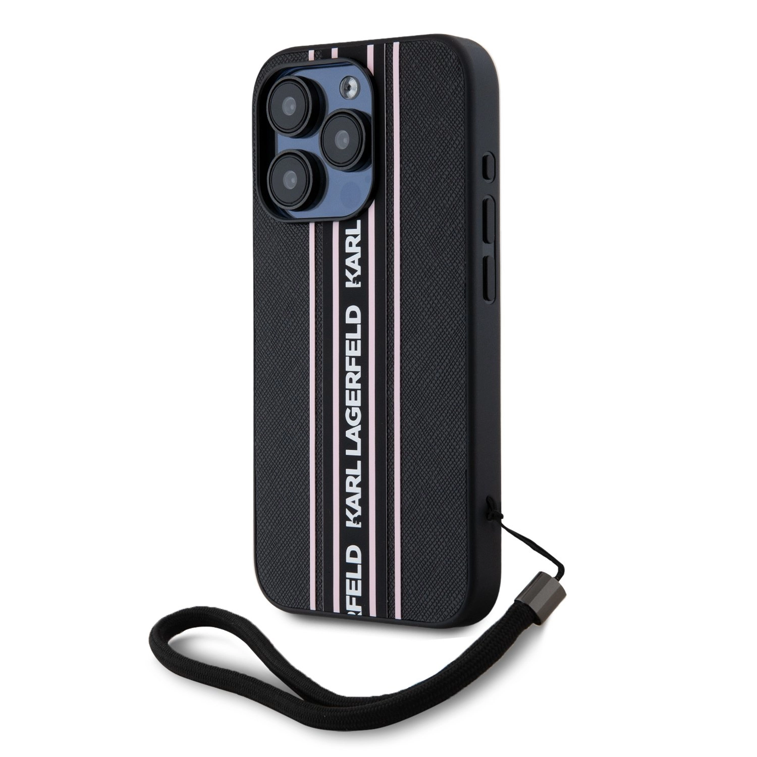 Karl Lagerfeld PU Saffiano Athleisure Stripe