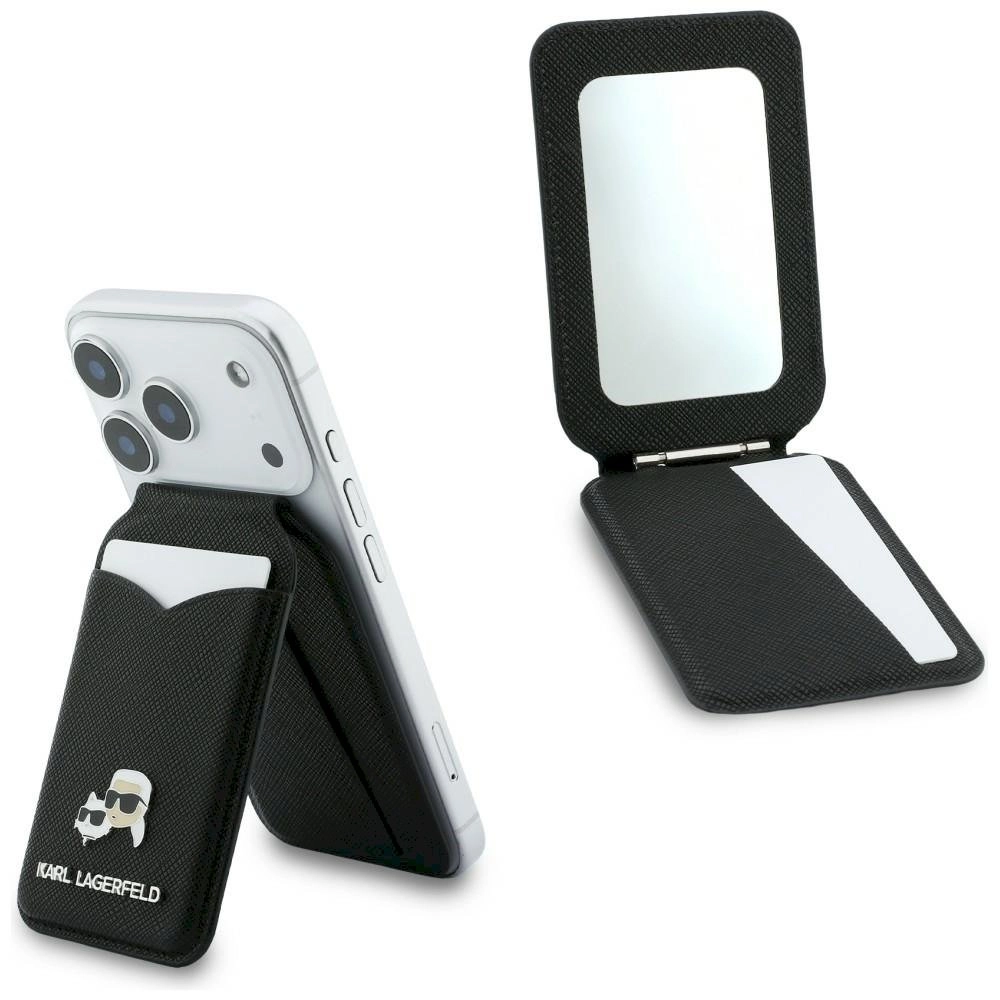 Karl Lagerfeld MagSafe Mirror Cardslot Wallet Black