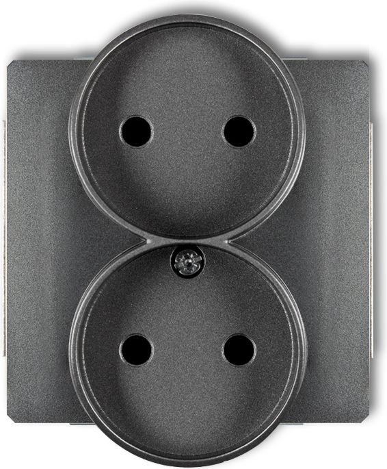 Double socket Deco b/u graphite (11DGPR-2)