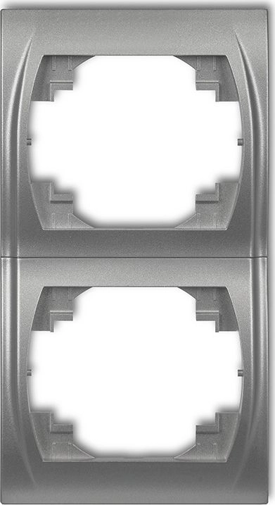 Karlik Logo Double vertical frame  silver