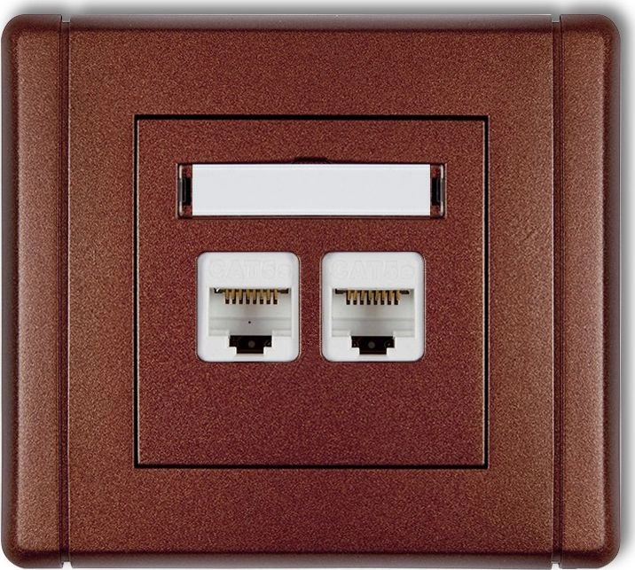 FLEXI adapter Double computer socket 2xRJ45