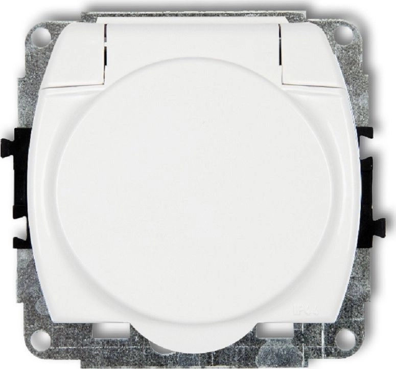 Karlik TREND Splashproof socket with/out (white