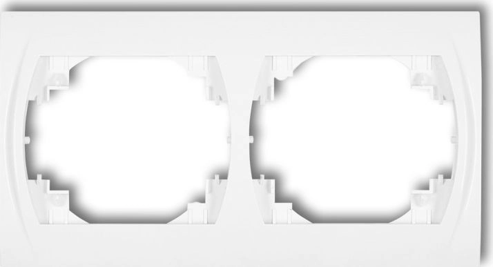 Karlik Logo Horizontal double frame white