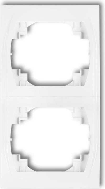 Karlik Logo Vertical double frame white