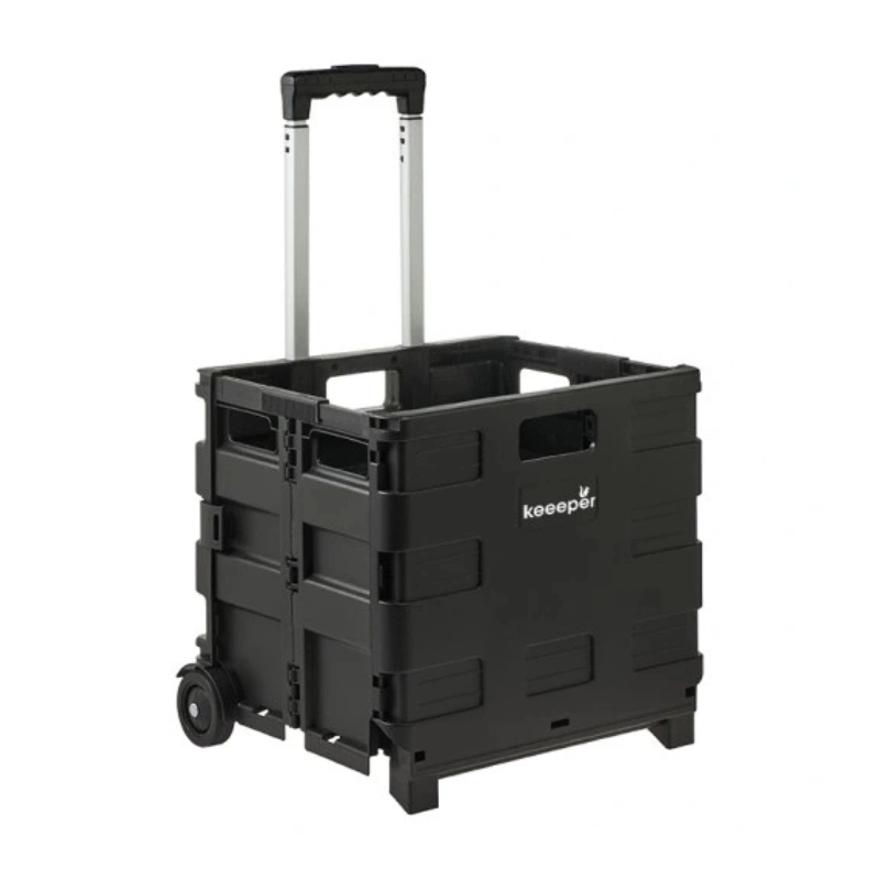 Foldable shopping trolley with load capacity