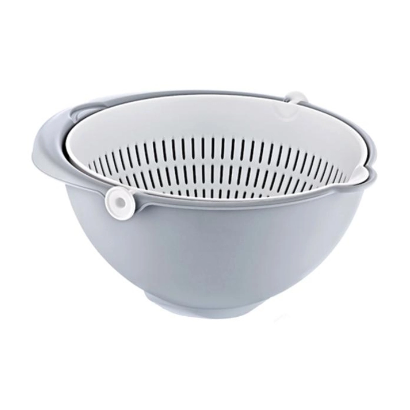 Bowl-colander 2in1 Stella 21x21x10.5cm white/grey
