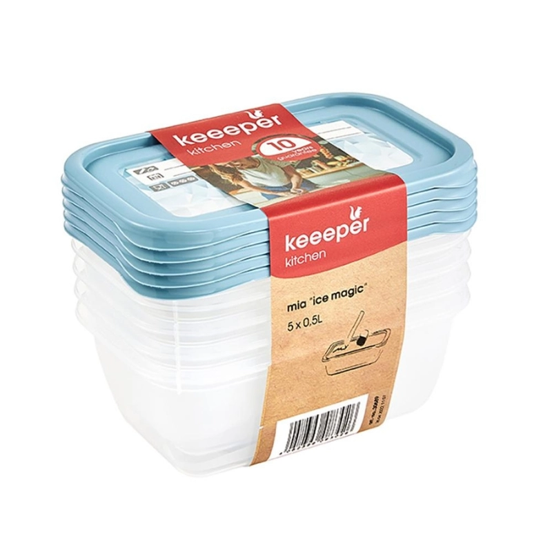 Set of food containers for description