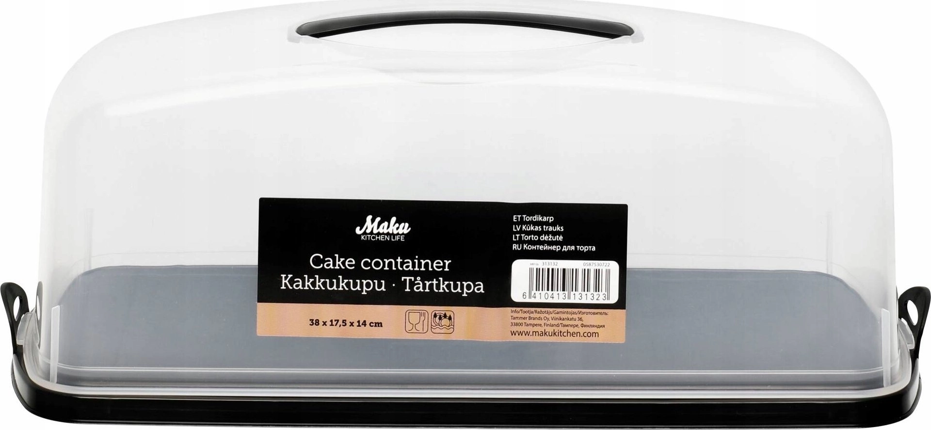 Cake transp.box Maku black 33