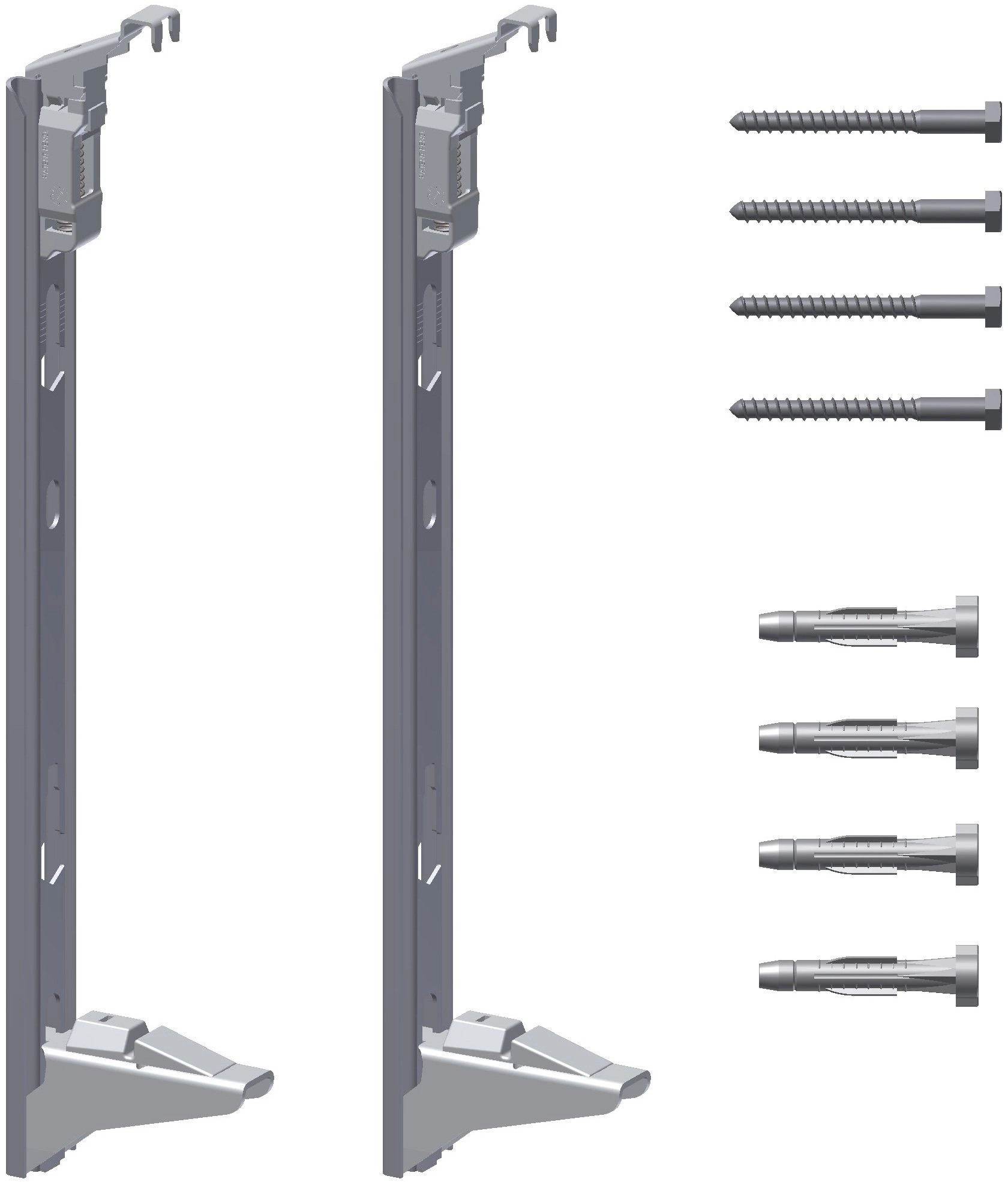Kermi Set of wall rails for