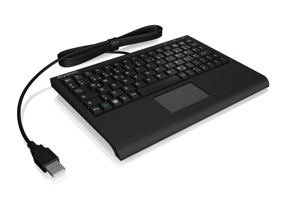 KeySonic ACK-3410 tastatūra Birojs USB Amerikāņu angļu valoda Melns