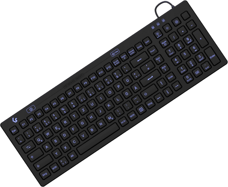KeySonic KSK-6031INEL tastatūra Rūpniecisks USB QWERTZ Vācu Melns