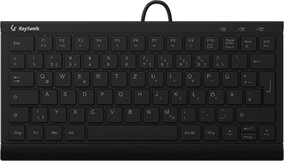 KeySonic KSK-5011ELC (DE) tastatūra Mājas USB QWERTZ Vācu Melns