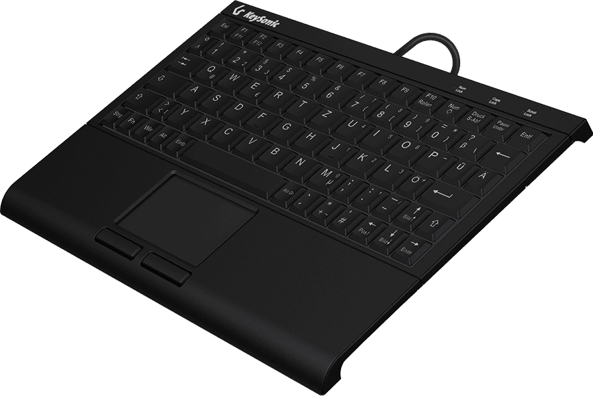 KeySonic KSK-3211ELU (DE) tastatūra Mājas USB QWERTZ Vācu Melns