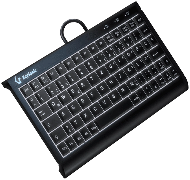 KeySonic KSK-3011ELC (DE) tastatūra Mājas USB QWERTZ Vācu Melns