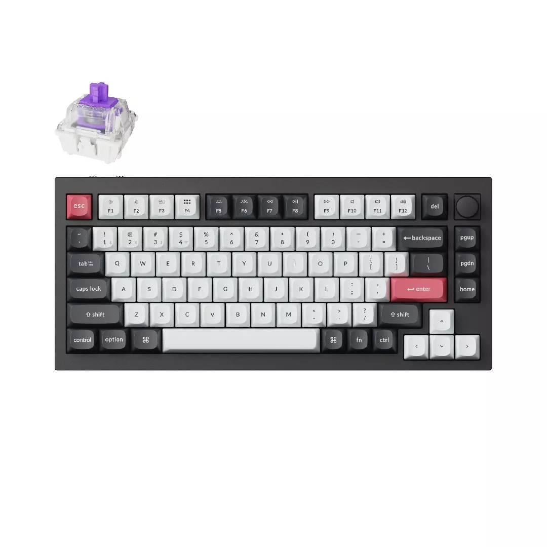 Keychron Q1 HE tastatūra Universāls USB + RF Bezvadu + Bluetooth Black, Grey