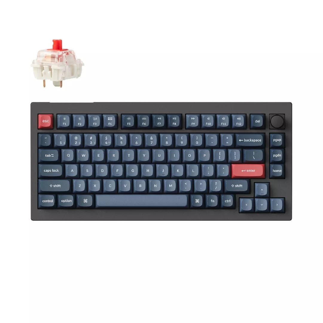 Keychron V1 Max tastatūra Universāls USB + RF Bezvadu + Bluetooth Black, Grey