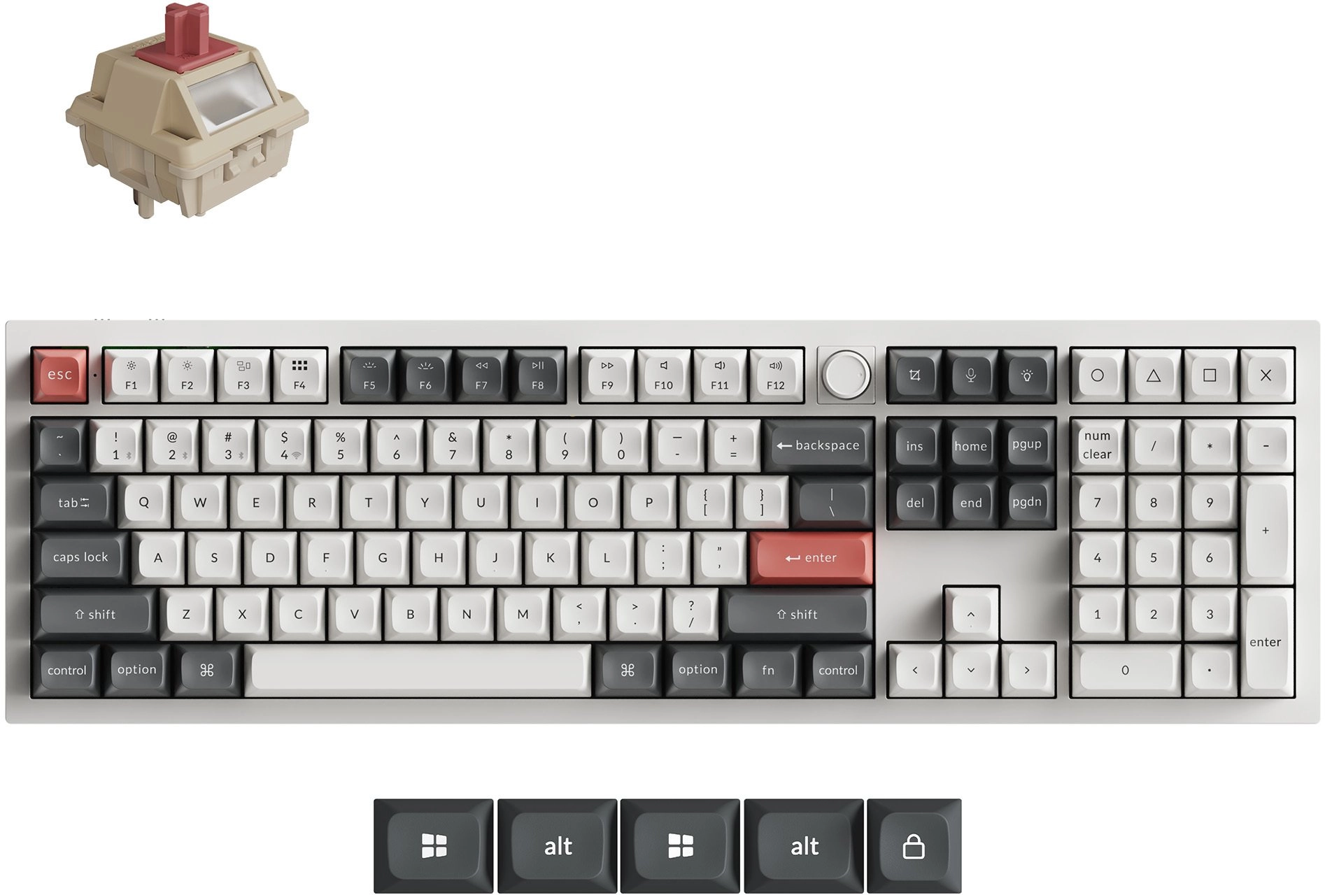 Klawiatura gamingowa Keychron Q6U-P1 100% Milk
