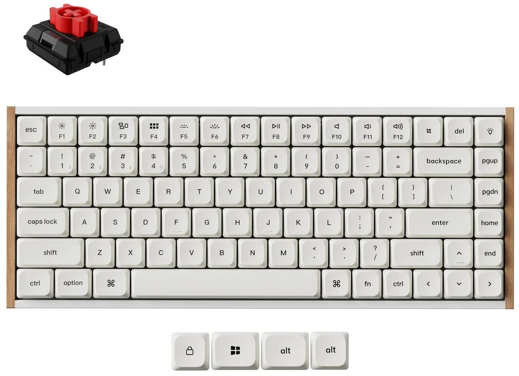 Keychron K3U-Q1Z 75%Milk POM Red Switch