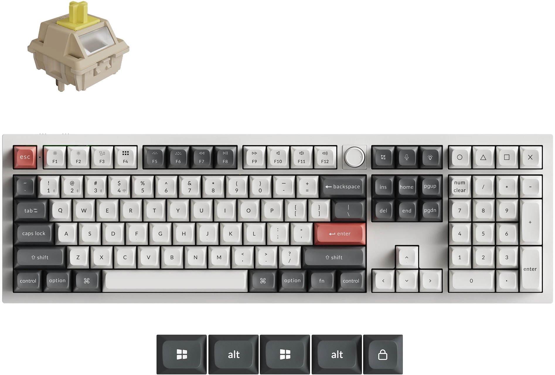 Klawiatura Keychron Belaidė klaviatūra Q6 ULTRA/Baltas