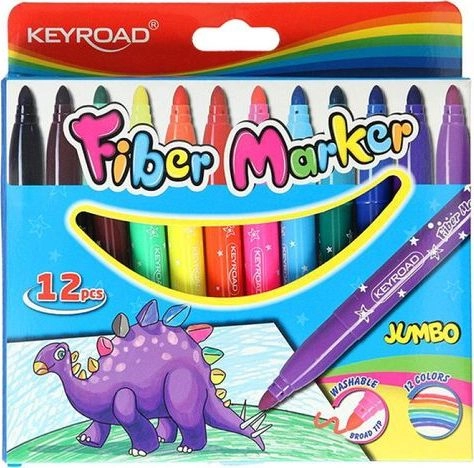 KEYROAD Jumbo 12-colour markers on a