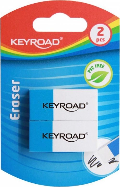Keyroad eraser multifunctional blue and white