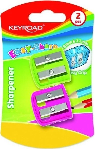 Keyroad Temperówka plastikowa KEYROAD  EASY-SHARP  podwójna
