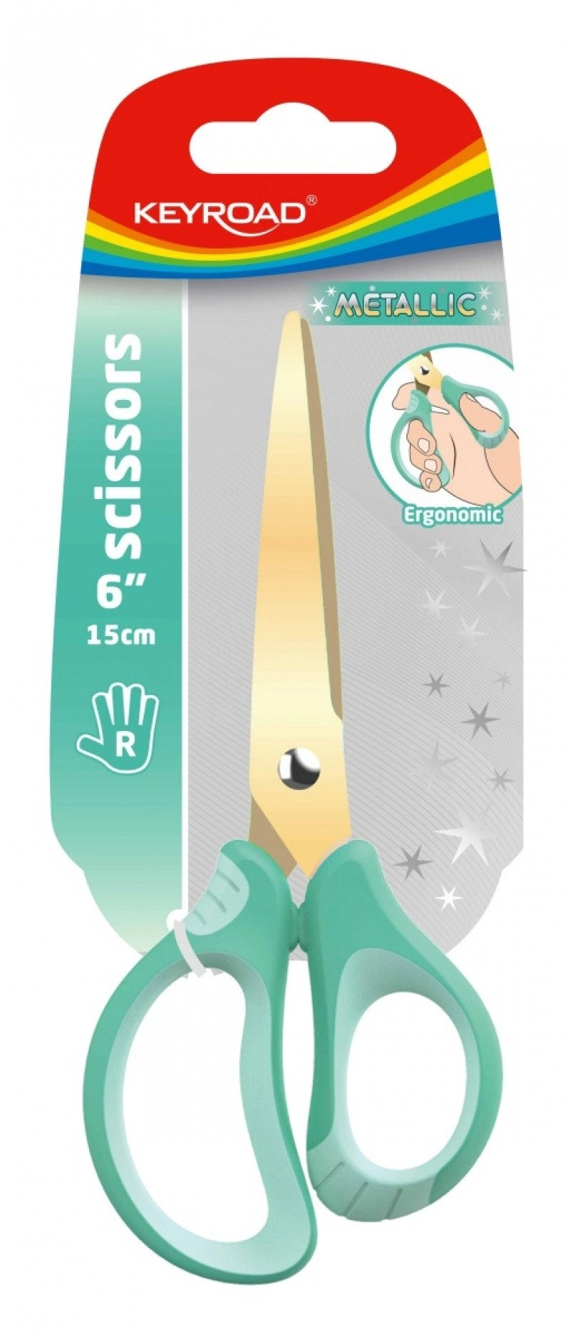 KEYROAD Metallic scissors  titanium coating  15