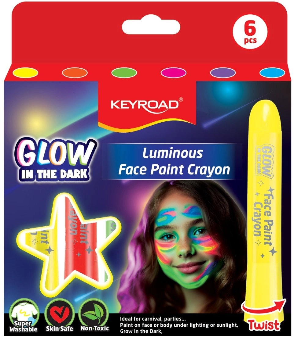 KEYROAD Luminious face painting pencils fluorescent