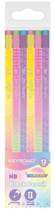 Keyroad wooden pencil with eraser opal