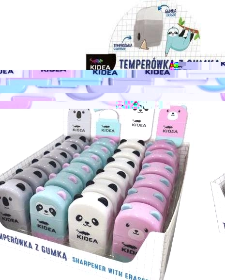 Kidea Temperówka z gumką Miś DERF4783