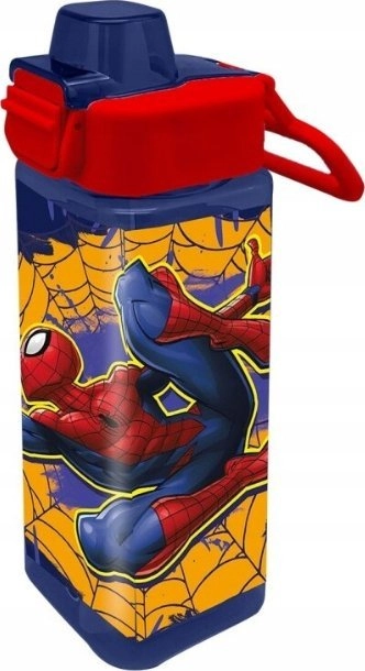 Square water bottle 500ml PP Spiderman