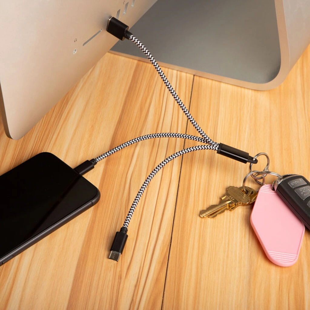Kikkerland - 3-in-1 Charging Keyring -