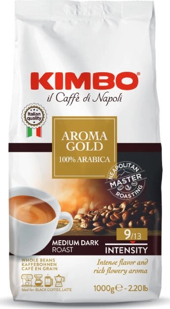 Kimbo Aroma Gold coffee beans 1