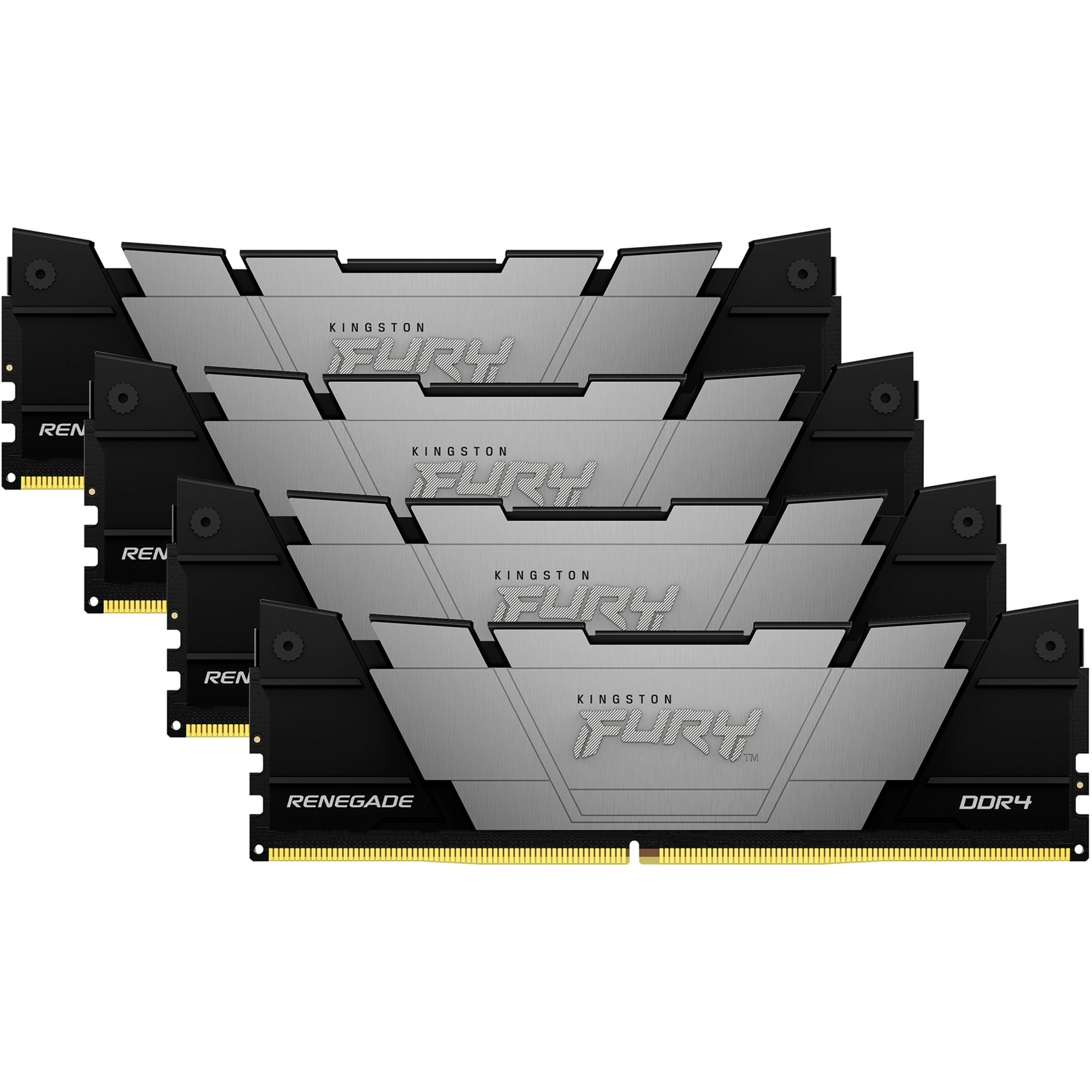 Fury Renegade Black/Silver 4x16GB DDR4 3600MHZ UDIMM KF436C16RB12K4/64