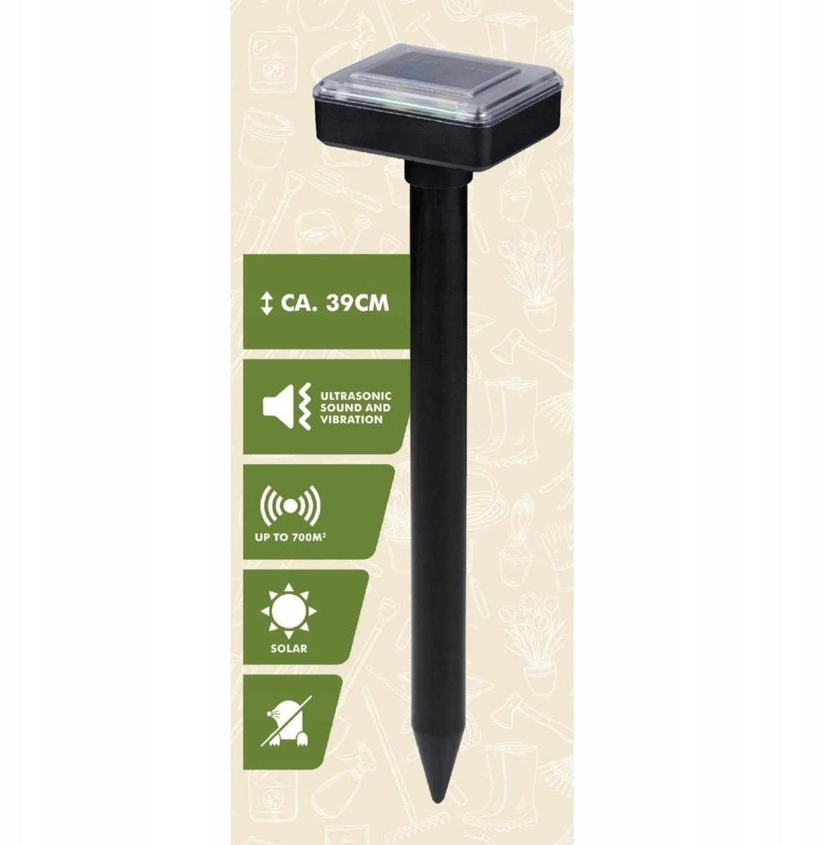 Kinzo ULTRASONIC SOLAR MOLE REPELLER 39