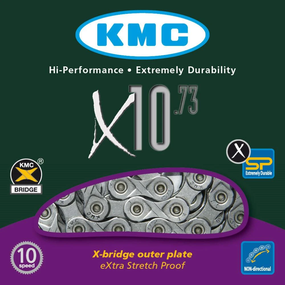 Grandinė KMC X10 Pilkas 10 greičių