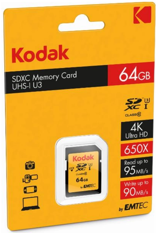 Kodak SDXC 64GB Class10 U3 UHS-I