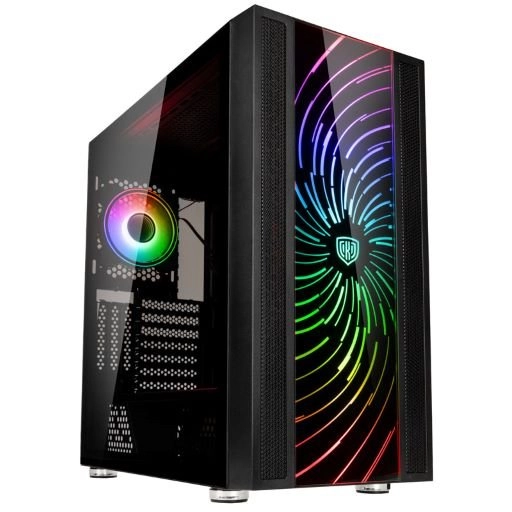 Kolink Unity Adapt ARGB Midi Tower melns, caurspīdīgs