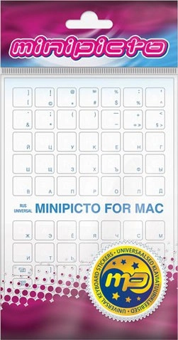 Minipicto keyboard sticker RUS KB-MAC-CLRRU-BLUE-G glossy